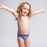 Fashion, accesorii si bijuterii - Copii - Lenjerie si pijamale copii - Costume de baie copii - Slip inot pentru fetite, Minnie cu dungulite, 2 ani - Infinity.ro