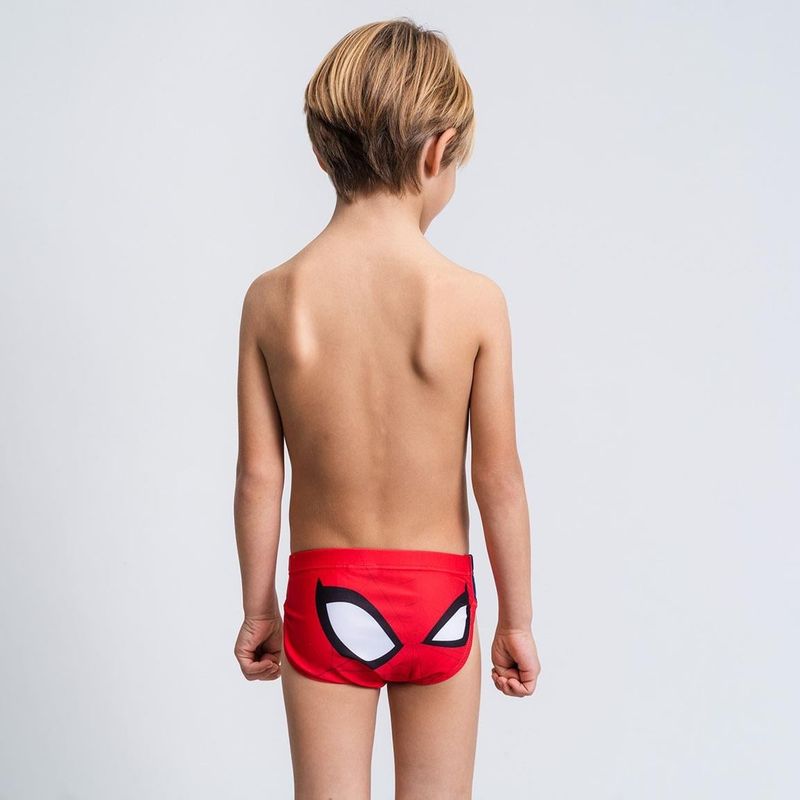 Fashion, accesorii si bijuterii - Copii - Lenjerie si pijamale copii - Costume de baie copii - Slip inot pentru baieti, Spider-Man, design rosu cu dungi albastre laterale, 5 ani - Infinity.ro