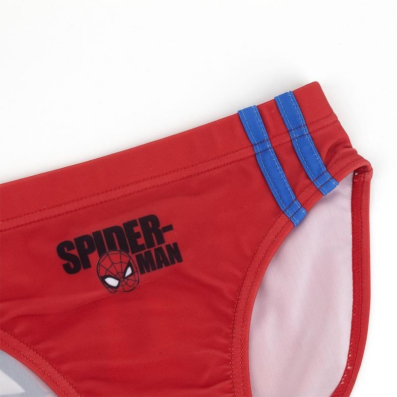 Fashion, accesorii si bijuterii - Copii - Lenjerie si pijamale copii - Costume de baie copii - Slip inot pentru baieti, Spider-Man, design rosu cu dungi albastre laterale, 5 ani - Infinity.ro