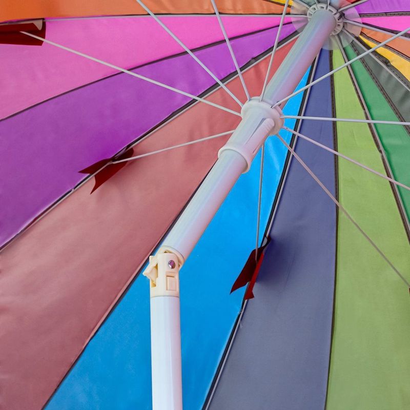 Casa si Gradina - Gradina si terasa - Umbrele si pavilioane - Umbrele - Umbrela de plaja multicolora, Jumi, model curcubeu, rezistenta UV, 220 cm - Infinity.ro