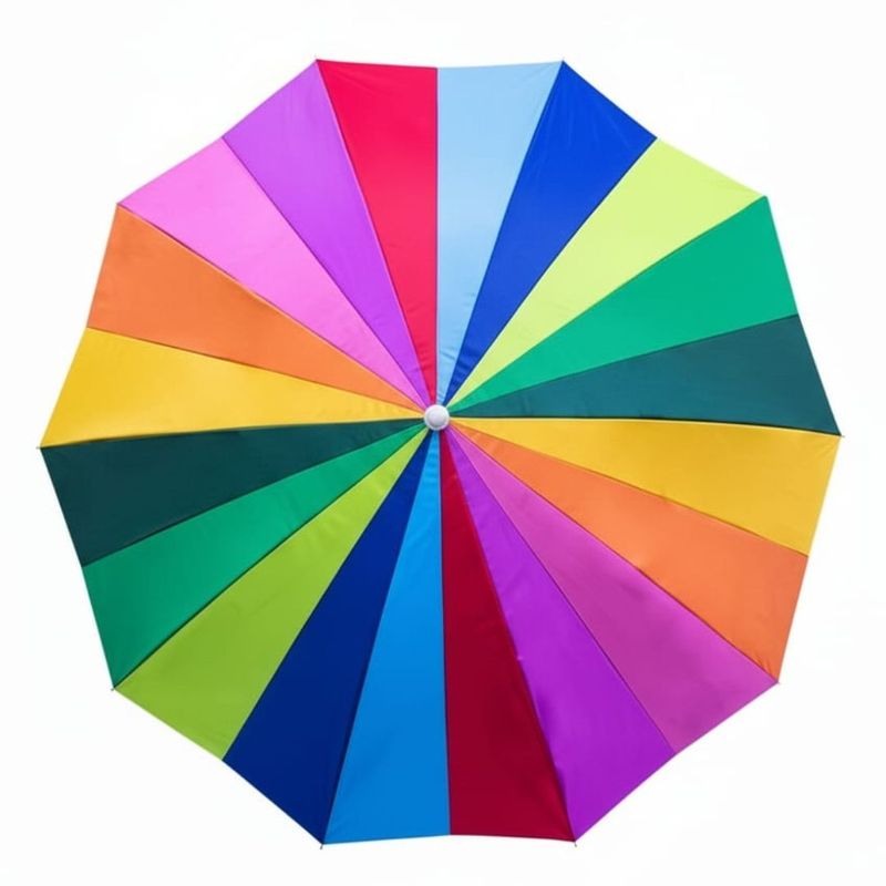 Casa si Gradina - Gradina si terasa - Umbrele si pavilioane - Umbrele - Umbrela de plaja multicolora, Jumi, model curcubeu, rezistenta UV, 220 cm - Infinity.ro