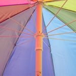 Casa si Gradina - Gradina si terasa - Umbrele si pavilioane - Umbrele - Umbrela de plaja multicolora, Jumi, model curcubeu, rezistenta UV, 220 cm - Infinity.ro