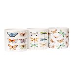 Casa si Gradina - Gradinarit si plante - Plante si ghivece - Ghivece si suporturi - Ghiveci decorativ ceramic, alb cu ilustratii cu fluturi, pentru plante si flori, design modern 13.5x12.5 cm - Infinity.ro