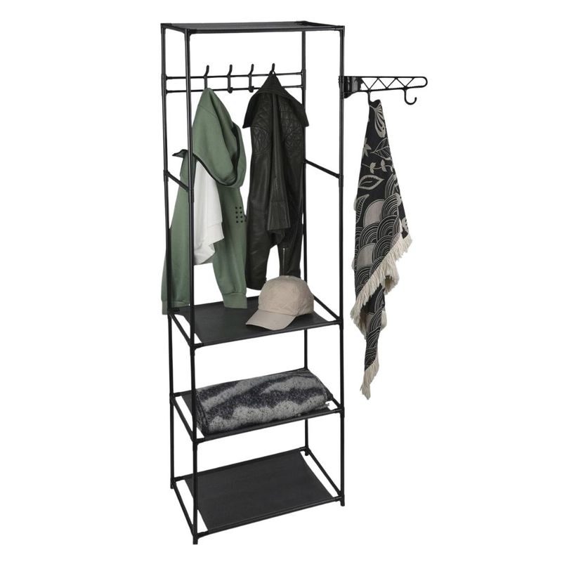 Casa si Gradina - Mobilier - Organizare si depozitare - Cuiere - Cuier multifunctional cu polite si carlige, compact si modern 50x36x170 cm - Infinity.ro