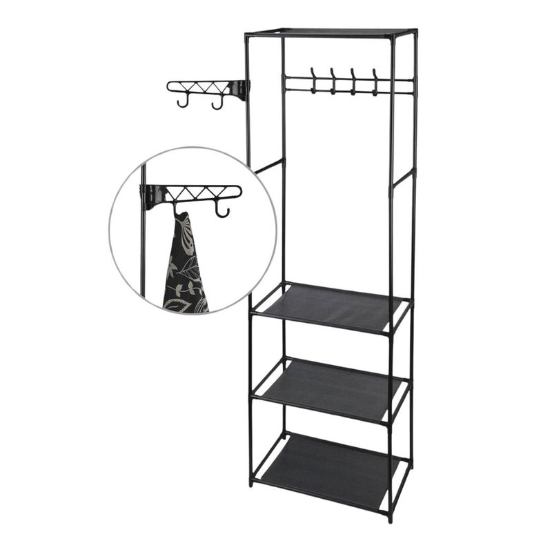 Casa si Gradina - Mobilier - Organizare si depozitare - Cuiere - Cuier multifunctional cu polite si carlige, compact si modern 50x36x170 cm - Infinity.ro