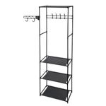 Casa si Gradina - Mobilier - Organizare si depozitare - Cuiere - Cuier multifunctional cu polite si carlige, compact si modern 50x36x170 cm - Infinity.ro