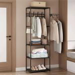 Casa si Gradina - Mobilier - Organizare si depozitare - Cuiere - Cuier multifunctional cu polite si carlige, compact si modern 50x36x170 cm - Infinity.ro