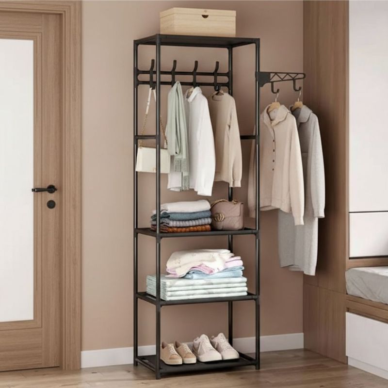 Casa si Gradina - Mobilier - Organizare si depozitare - Cuiere - Cuier multifunctional cu polite si carlige, compact si modern 50x36x170 cm - Infinity.ro