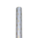 Carti si Birotica - Birotica - Articole ambalare - Hartie pentru ambalat cadouri, culoarea argintiu, braduti aurii, 200x70 cm - Infinity.ro