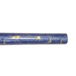 Carti si Birotica - Birotica - Articole ambalare - Hartie pentru ambalat cadouri, culoarea albastru, spirala cu stelute aurii, 200x70 cm - Infinity.ro