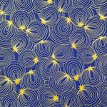 Carti si Birotica - Birotica - Articole ambalare - Hartie pentru ambalat cadouri, culoarea albastru, spirala cu stelute aurii, 200x70 cm - Infinity.ro
