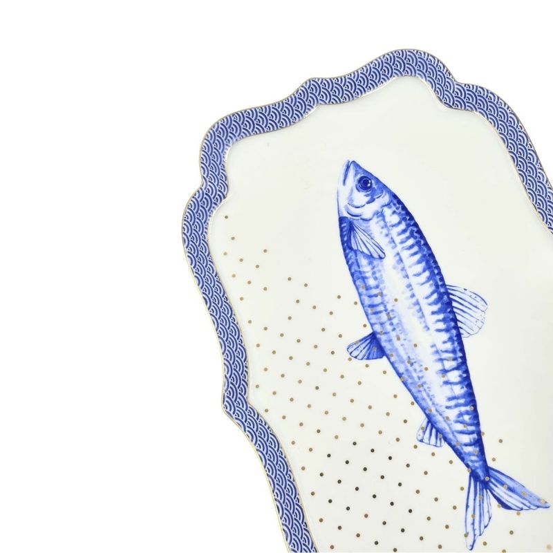 Casa si Gradina - Bucatarie si vesela - Ustensile bucatarie - Tavi servire - Tava din portelan, 26 x 18 cm, Pip Studio, Yerseke, colectia Royal White - Infinity.ro