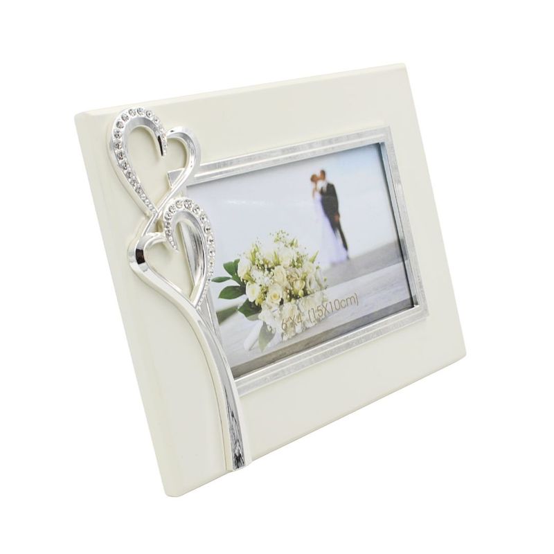 Rama Foto AZAY cu Inimi si Cristale, 15x10 cm, Rama Foto Romantica ...