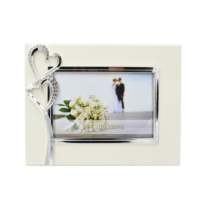 Rama Foto AZAY cu Inimi si Cristale, 15x10 cm, Rama Foto Romantica ...