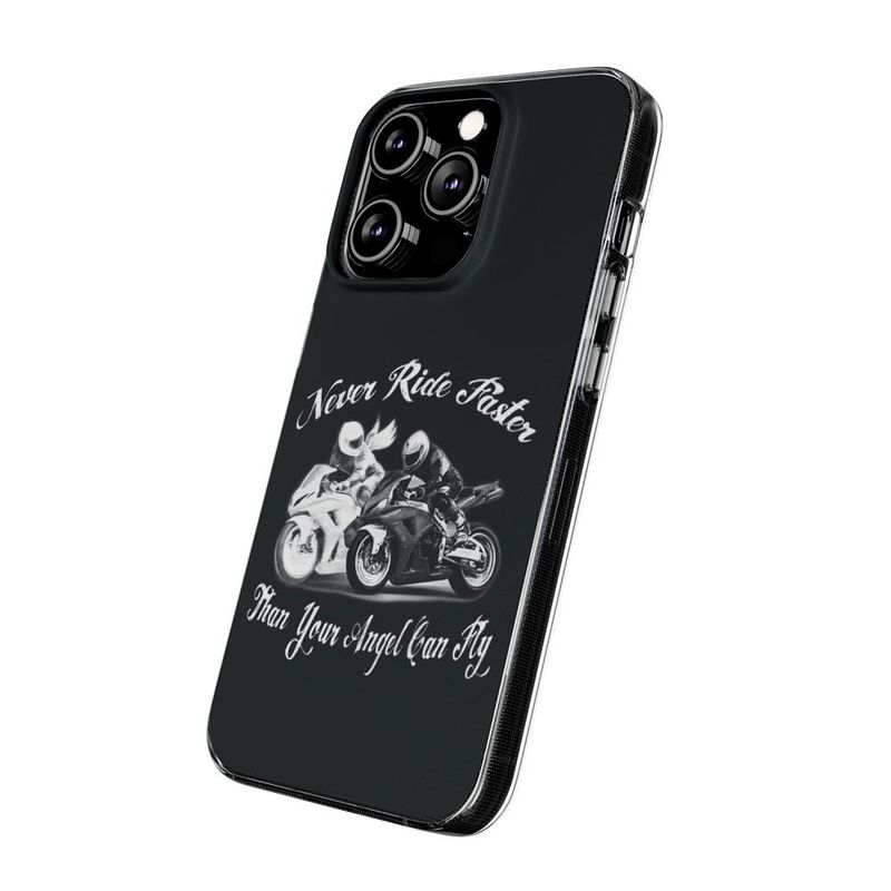 Laptop, Telefoane si Tablete - Telefoane mobile si accesorii - Accesorii Telefoane - Huse telefoane - Husa compatibila cu Apple iPhone 15 Pro Silicon Gel Tpu Model Never Ride Faster - Infinity.ro
