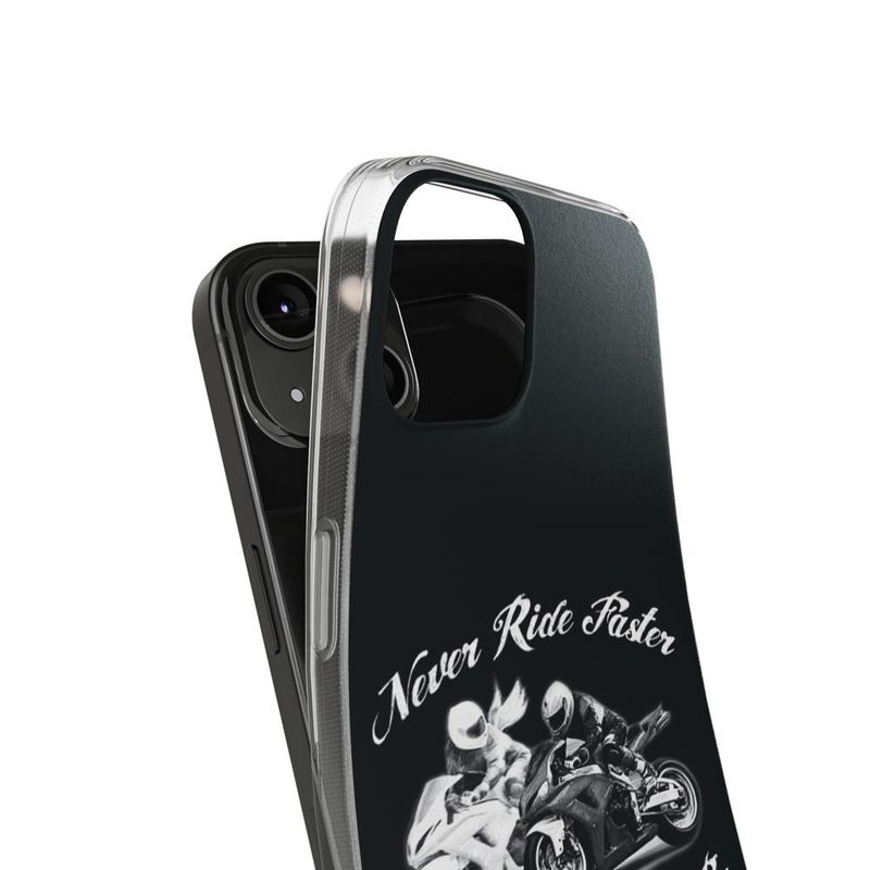 Laptop, Telefoane si Tablete - Telefoane mobile si accesorii - Accesorii Telefoane - Huse telefoane - Husa compatibila cu Apple iPhone 15 Silicon Gel Tpu Model Never Ride Faster - Infinity.ro