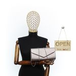 Fashion, accesorii si bijuterii - Femei - Accesorii femei - Genti si rucsacuri femei - Geanta plic, de dama, din material sintetic, ButicCochet, 26x13x5 cm, Bej inchis  - GND671 - Infinity.ro