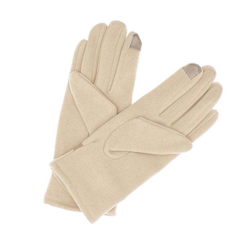 Fashion, accesorii si bijuterii - Femei - Accesorii femei - Manusi femei - Manusi dama, de iarna, din material sintetic si bumbac, cu degete, model cu fundita, one size, Bej - MA324 - Infinity.ro