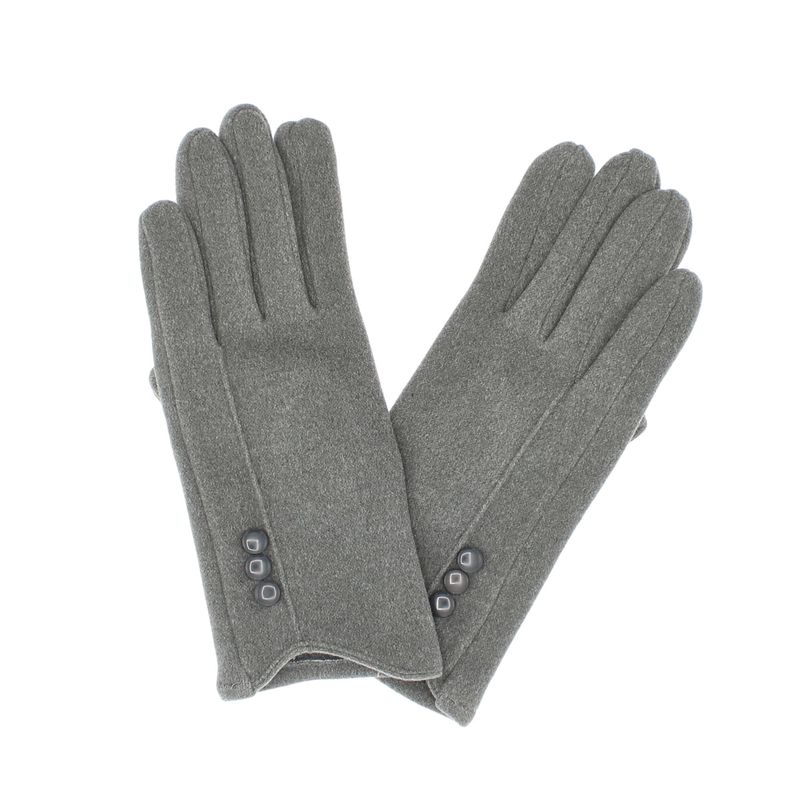 Fashion, accesorii si bijuterii - Femei - Accesorii femei - Manusi femei - Manusi dama, de iarna, din material sintetic si bumbac, cu degete, one size, Gri - MA352 - Infinity.ro