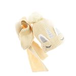 Fashion, accesorii si bijuterii - Copii - Accesorii copii - Caciuli si palarii copii - Set caciula si fular, pentru copii, Buticcochet, din viscoza si sintetic, model cu unicorn, Crem - SETF317 - Infinity.ro