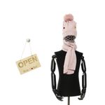 Fashion, accesorii si bijuterii - Copii - Accesorii copii - Caciuli si palarii copii - Set caciula si fular, pentru copii, Buticcochet, din viscoza si sintetic, model inima, Roz - SETF284 - Infinity.ro