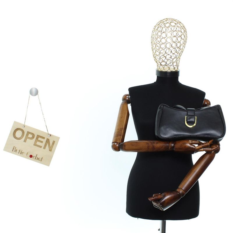 Fashion, accesorii si bijuterii - Femei - Accesorii femei - Genti si rucsacuri femei - Geanta de umar, de dama, din material sintetic, ButicCochet, 28x13x5 cm, Negru - GND999 - Infinity.ro