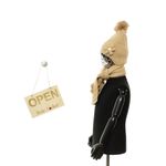 Fashion, accesorii si bijuterii - Copii - Accesorii copii - Caciuli si palarii copii - Set caciula si fular, pentru copii, Buticcochet, din viscoza si sintetic, model cu floricele, Bej - SETF266 - Infinity.ro