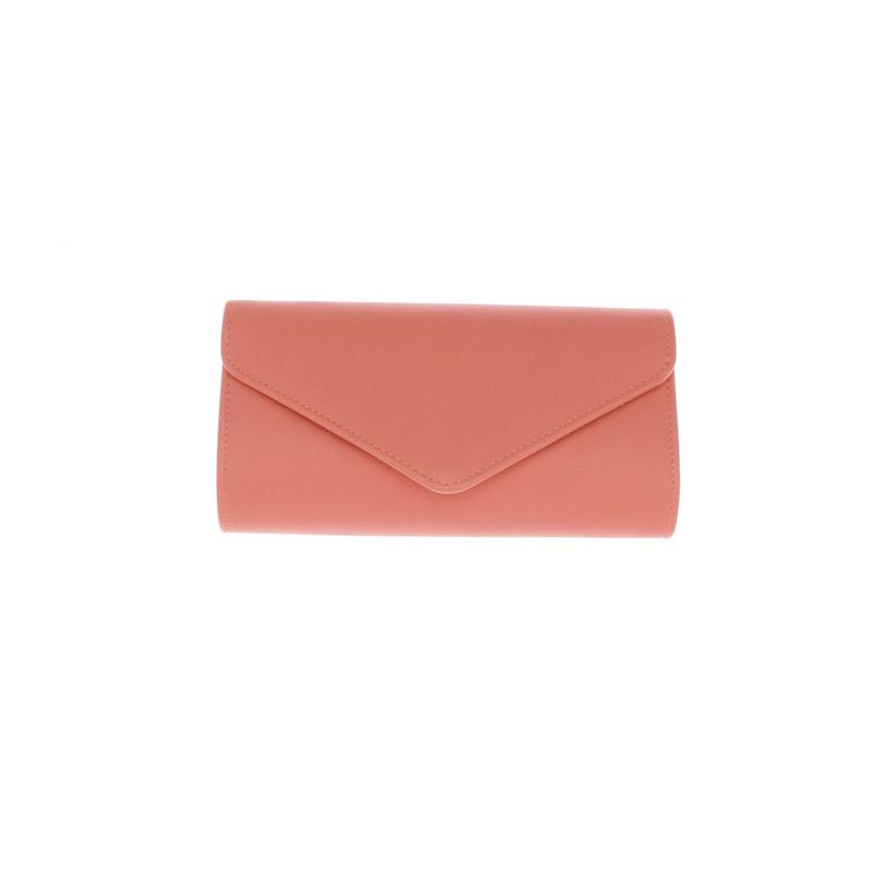 Fashion, accesorii si bijuterii - Femei - Accesorii femei - Genti si rucsacuri femei - Geanta plic, de dama, din material sintetic, ButicCochet, 22x11x5 cm, Corai - GND692 - Infinity.ro