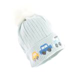 Fashion, accesorii si bijuterii - Copii - Accesorii copii - Caciuli si palarii copii - Fes pentru copii, Buticcochet, din viscoza si sintetic, model cu masinute, Bleu - FES369 - Infinity.ro