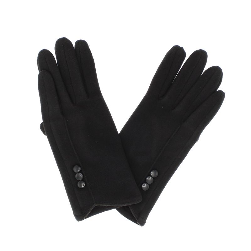 Fashion, accesorii si bijuterii - Femei - Accesorii femei - Manusi femei - Manusi dama, de iarna, din material sintetic si bumbac, cu degete, one size, Negru - MA345 - Infinity.ro