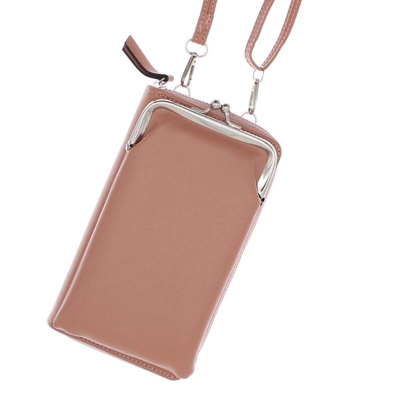 Fashion, accesorii si bijuterii - Femei - Accesorii femei - Genti si rucsacuri femei - Geanta portofel, din material sintetic, Buticcochet, 19x10x4 cm, Roz - PR1097 - Infinity.ro