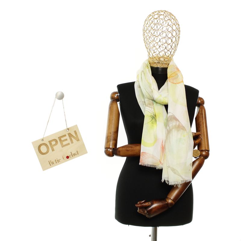 Fashion, accesorii si bijuterii - Femei - Accesorii femei - Esarfe si fulare femei - Esarfa de dama, din 30% viscoza 70% poliester, Buticcochet, 68x180 cm, Multicolor - ES3297 - Infinity.ro