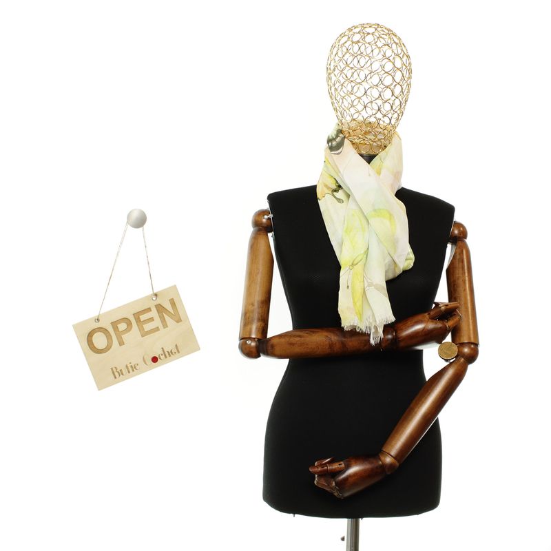 Fashion, accesorii si bijuterii - Femei - Accesorii femei - Esarfe si fulare femei - Esarfa de dama, din 30% viscoza 70% poliester, Buticcochet, 68x180 cm, Multicolor - ES3297 - Infinity.ro