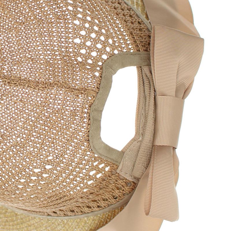 Fashion, accesorii si bijuterii - Femei - Accesorii femei - Caciuli si palarii femei - Palarie de soare, ButicCochet, dama, din material sintetic, stil sapca cu fundita decorativa, one size, Maro - PAL1828 - Infinity.ro