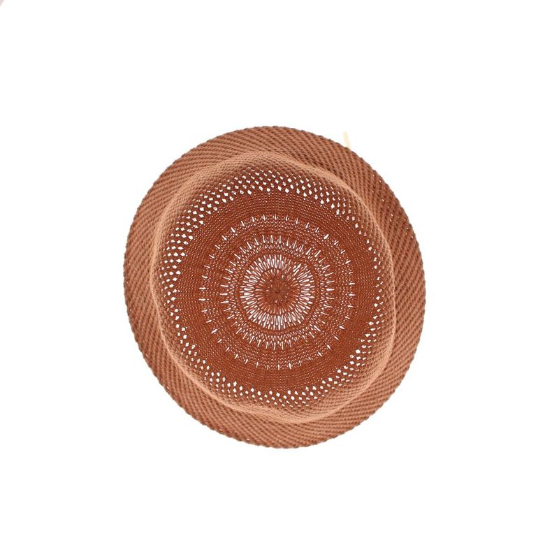 Fashion, accesorii si bijuterii - Femei - Accesorii femei - Caciuli si palarii femei - Palarie de soare, Dama, din poliester, Buticcochet, One size, Caramiziu - PAL1724 - Infinity.ro