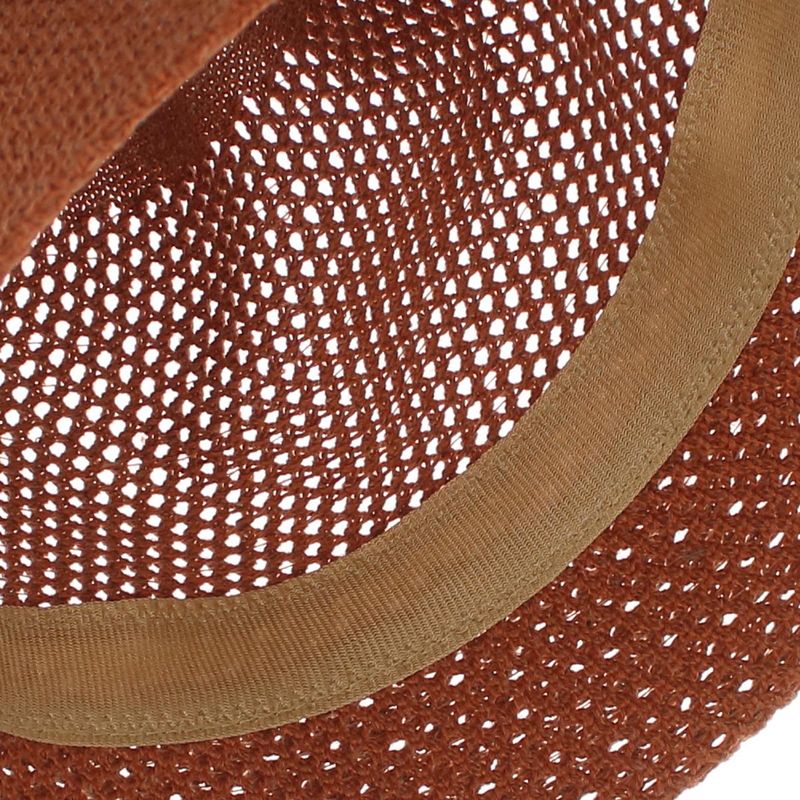 Fashion, accesorii si bijuterii - Femei - Accesorii femei - Caciuli si palarii femei - Palarie de soare, Dama, din poliester, Buticcochet, One size, Caramiziu - PAL1724 - Infinity.ro