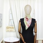 Fashion, accesorii si bijuterii - Femei - Accesorii femei - Esarfe si fulare femei - Esarfa de dama, Buticcochet, 60x60 cm, 40% matase 60% poliester, imprimeu floral, Vernil - ES2145 - Infinity.ro