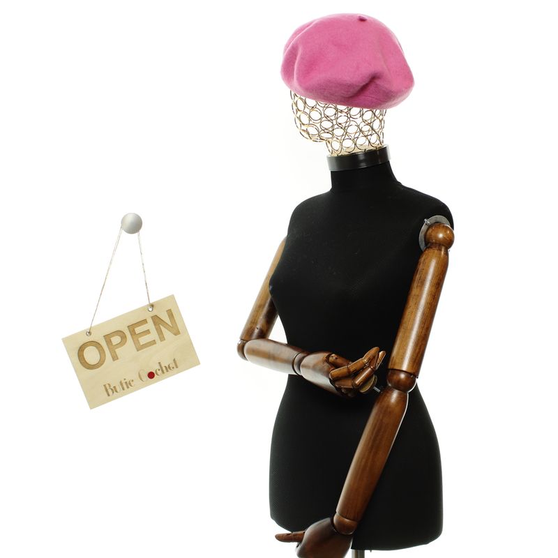Fashion, accesorii si bijuterii - Femei - Accesorii femei - Caciuli si palarii femei - Bereta de dama, Buticcochet, din lana, one size, Roz - BSC721 - Infinity.ro