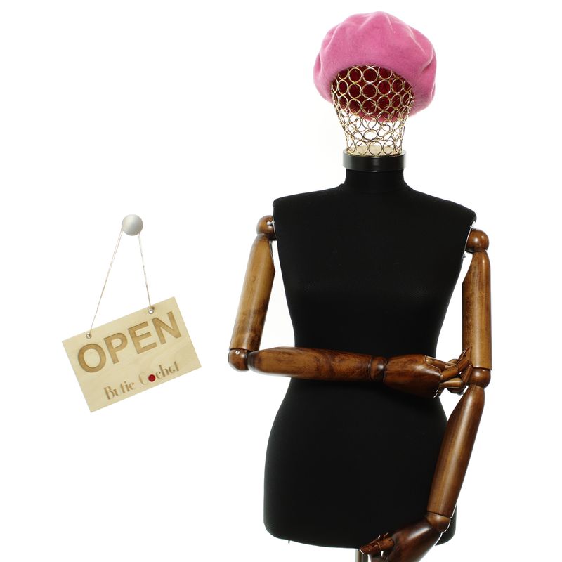 Fashion, accesorii si bijuterii - Femei - Accesorii femei - Caciuli si palarii femei - Bereta de dama, Buticcochet, din lana, one size, Roz - BSC721 - Infinity.ro