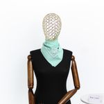 Fashion, accesorii si bijuterii - Femei - Accesorii femei - Esarfe si fulare femei - Bandana din bumbac, dimensiune 55 x 55 cm, imprimeu mandala, Buticcochet, Verde menta - ES2193 - Infinity.ro