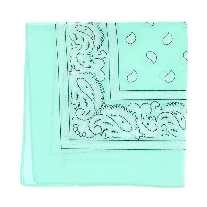 Fashion, accesorii si bijuterii - Femei - Accesorii femei - Esarfe si fulare femei - Bandana din bumbac, dimensiune 55 x 55 cm, imprimeu mandala, Buticcochet, Verde menta - ES2193 - Infinity.ro
