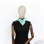 Fashion, accesorii si bijuterii - Femei - Accesorii femei - Esarfe si fulare femei - Bandana din bumbac, dimensiune 55 x 55 cm, imprimeu mandala, Buticcochet, Verde menta - ES2193 - Infinity.ro