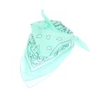 Fashion, accesorii si bijuterii - Femei - Accesorii femei - Esarfe si fulare femei - Bandana din bumbac, dimensiune 55 x 55 cm, imprimeu mandala, Buticcochet, Verde menta - ES2193 - Infinity.ro