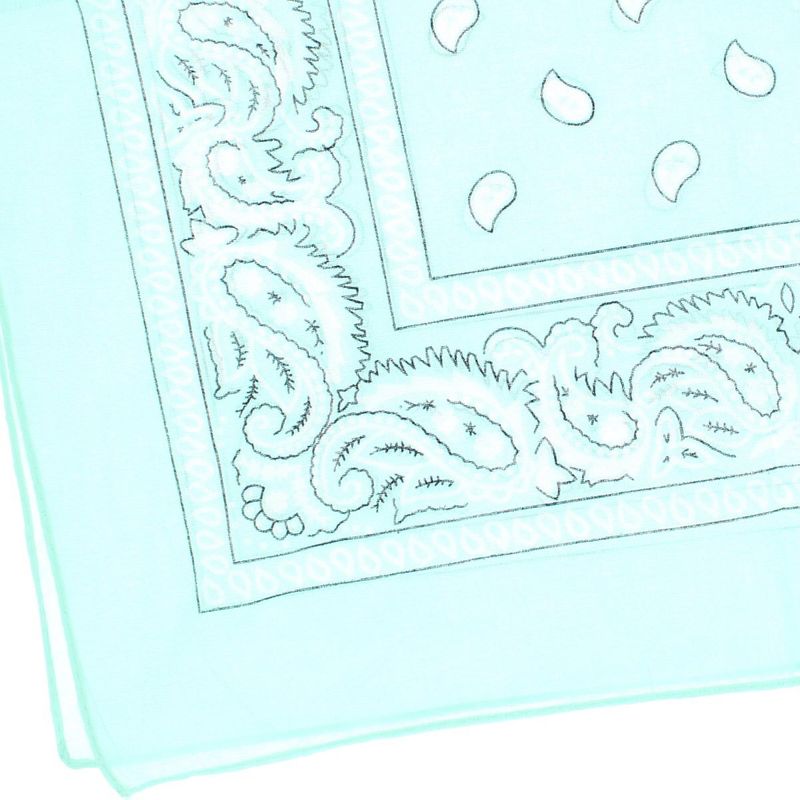 Fashion, accesorii si bijuterii - Femei - Accesorii femei - Esarfe si fulare femei - Bandana din bumbac, dimensiune 55 x 55 cm, imprimeu mandala, Buticcochet, Verde menta - ES2193 - Infinity.ro