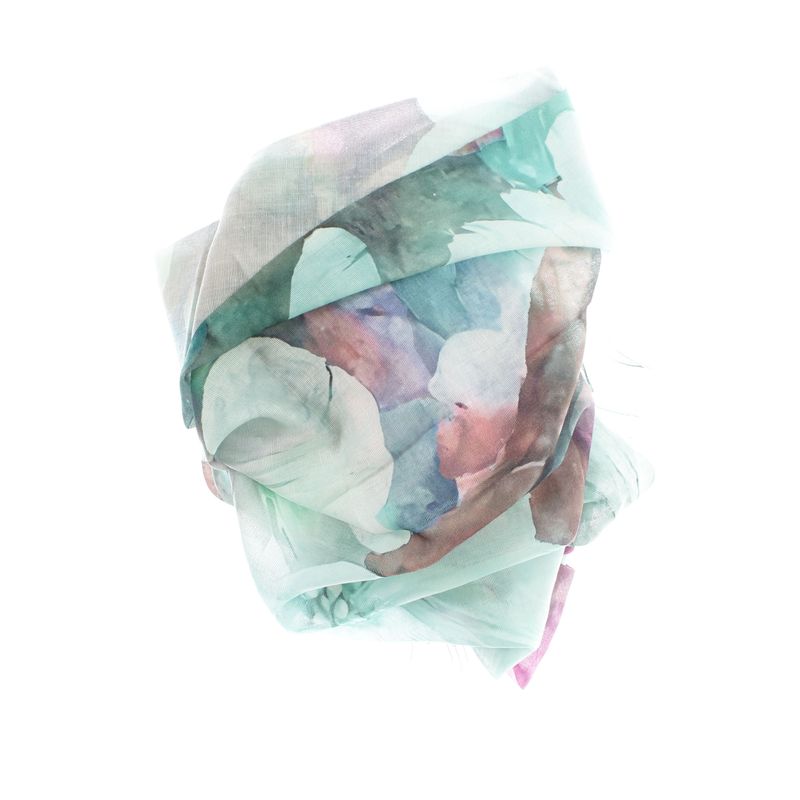 Fashion, accesorii si bijuterii - Femei - Accesorii femei - Esarfe si fulare femei - Esarfa de dama, din 30% viscoza 70% poliester, Buticcochet, 75x180 cm, model floral, Multicolor - ES3273 - Infinity.ro