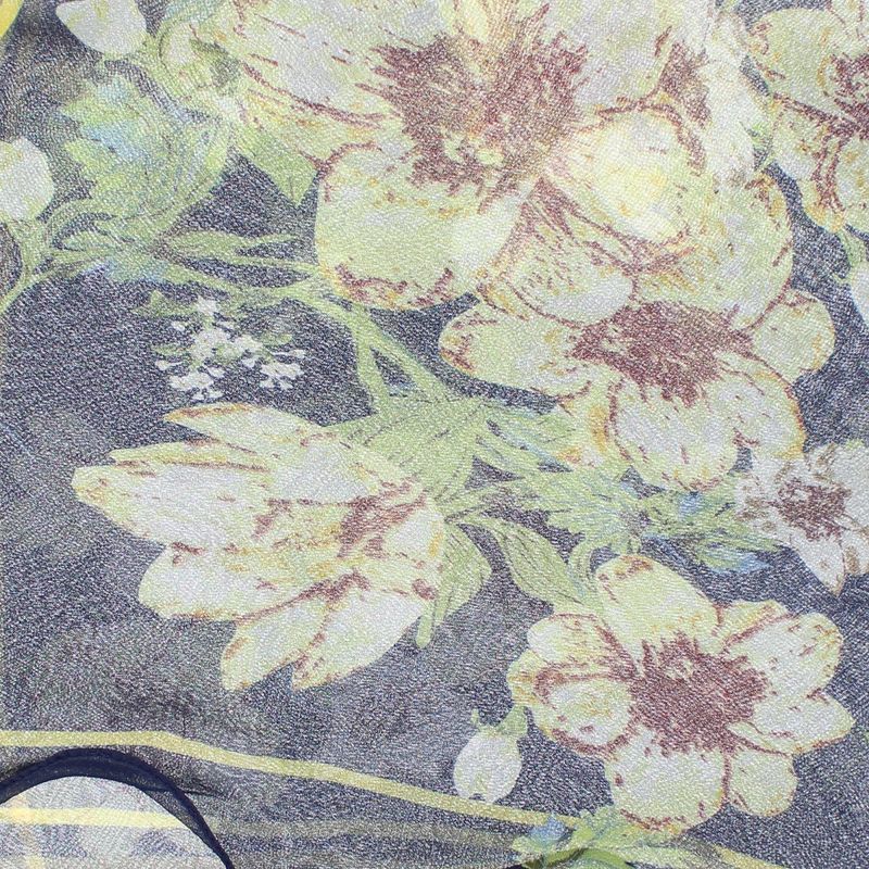 Fashion, accesorii si bijuterii - Femei - Accesorii femei - Esarfe si fulare femei - Esarfa de dama, Buticcochet, 60x60 cm, 40% matase 60% poliester, imprimeu floral, bleumarin - ES2157 - Infinity.ro