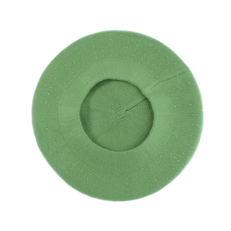 Fashion, accesorii si bijuterii - Femei - Accesorii femei - Caciuli si palarii femei - Bereta de dama, Buticcochet, din acril si vascoza, model cu strasuri, one size, Verde - BSC730 - Infinity.ro