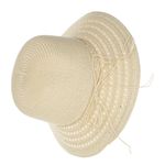 Fashion, accesorii si bijuterii - Femei - Accesorii femei - Caciuli si palarii femei - Palarie de soare, ButicCochet, dama, din paie de hartie, cu snur decorative, one size, Bej - PAL1818 - Infinity.ro