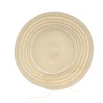Fashion, accesorii si bijuterii - Femei - Accesorii femei - Caciuli si palarii femei - Palarie de soare, ButicCochet, dama, din paie de hartie, cu snur decorative, one size, Bej - PAL1818 - Infinity.ro