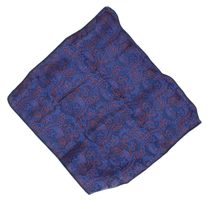 Fashion, accesorii si bijuterii - Barbati - Accesorii barbati - Cravate si papioane barbati - Set 3 piese, papion, butoni si batista, pentru barbati, ButicCochet, Albastru electric - SETP272 - Infinity.ro